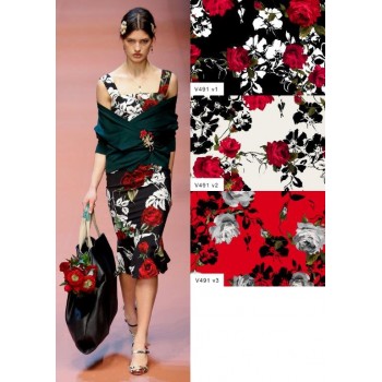 Кашмир Dolce & Gabbana рози черен фон